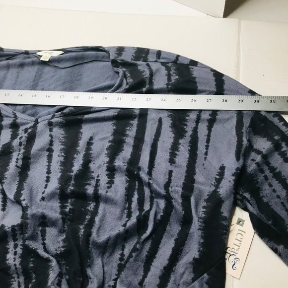 Terra And Sky Women's Size 3X 24W-26W V-Neck Twist Side Brushed Long Sleeve Top - Picture 8 of 15